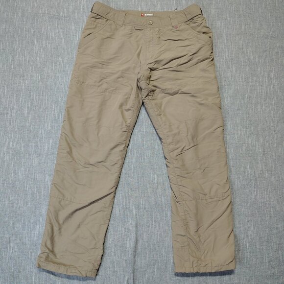 Simms Pants Mens Size Large Khaki Fleece Lined Nylon Guide Series Fishing Outdo - Picture 1 of 15
